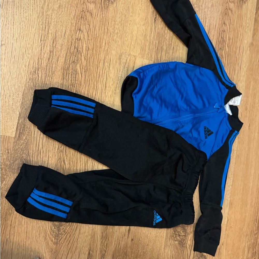 Adidas Black and Blue Apparel